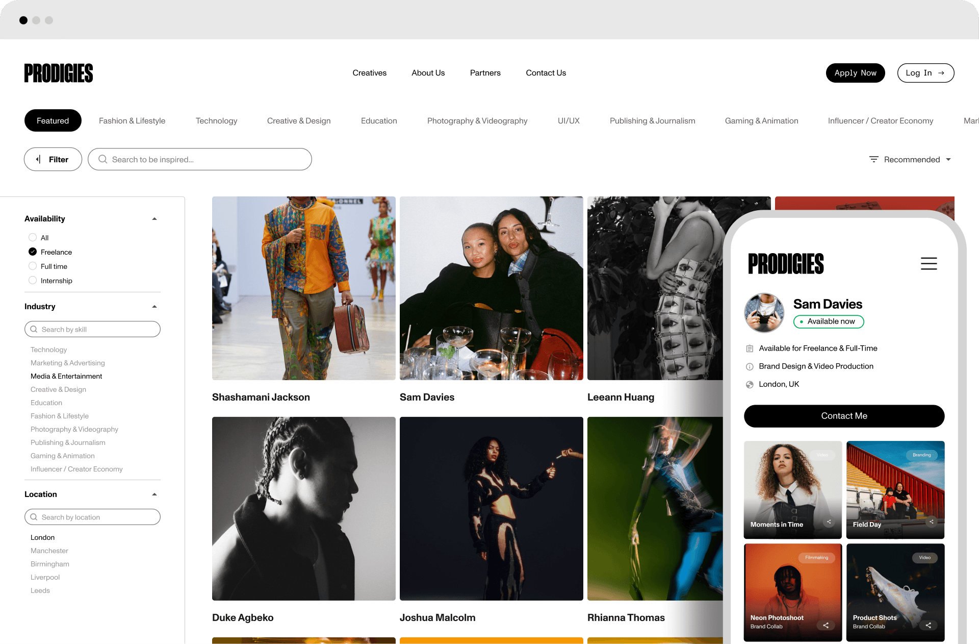 Prodigies platform preview